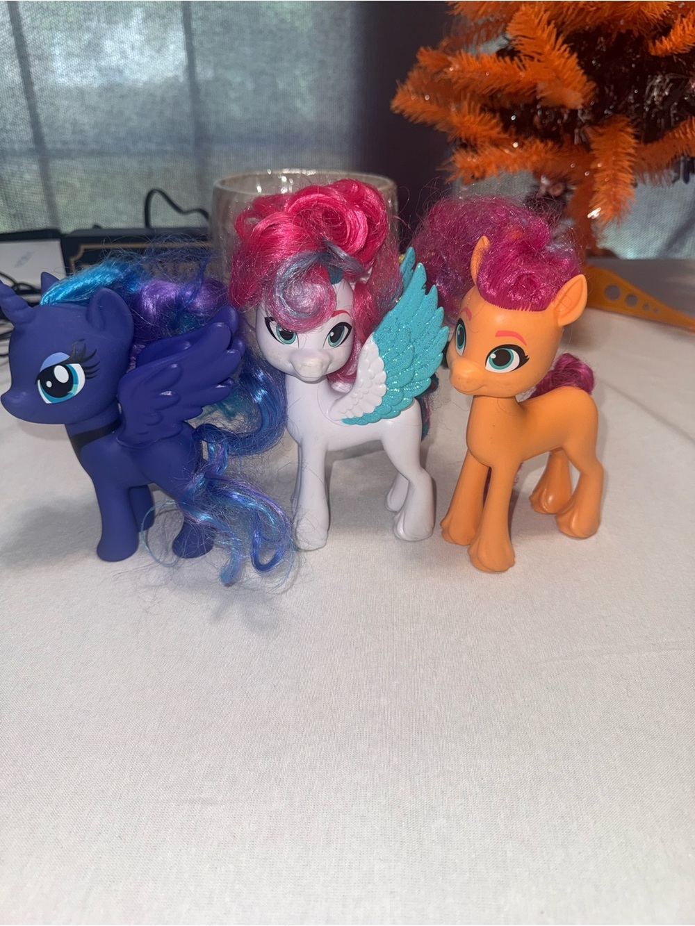 My Little Pony Trio - Purple, White & Orange Fluttering Ponies